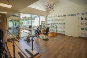 The rehab gym at Central Gardens Post Acute