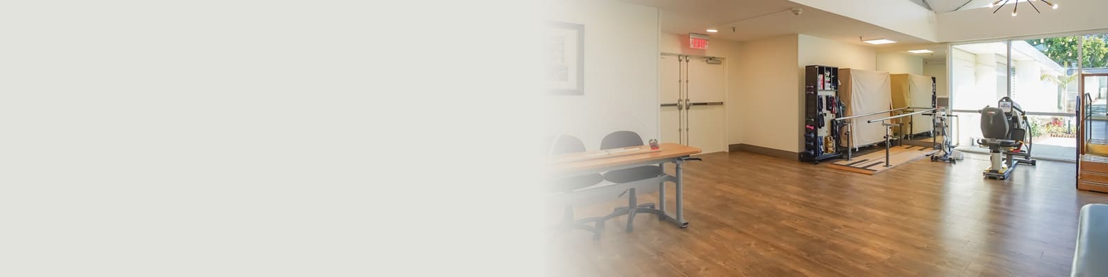 The rehab gym at Central Gardens Post Acute