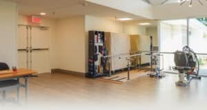 The rehab gym at Central Gardens Post Acute